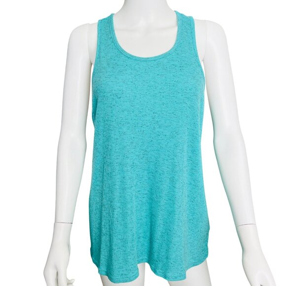 Juicy Couture Racerback Tank Top Turquoise Heathered Polyester/Rayon Blend Sz XL - Picture 1 of 5